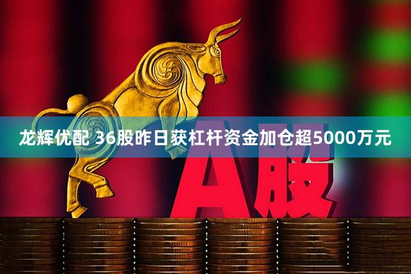 龙辉优配 36股昨日获杠杆资金加仓超5000万元
