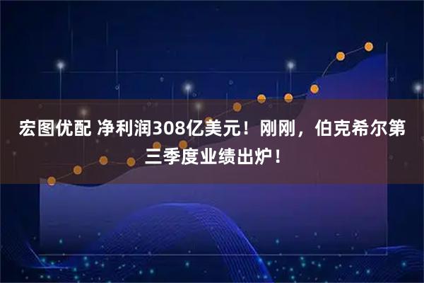 宏图优配 净利润308亿美元！刚刚，伯克希尔第三季度业绩出炉！