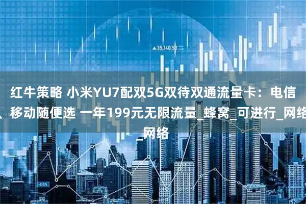 红牛策略 小米YU7配双5G双待双通流量卡：电信、移动随便选 一年199元无限流量_蜂窝_可进行_网络
